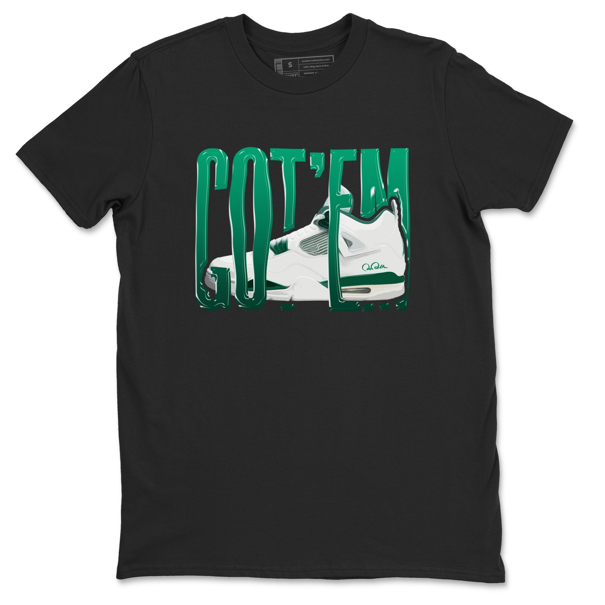 4s Oxidized Green shirts to match jordans Wiggling Gotem sneaker match tees Air Jordan 4 Oxidized Green SNRT Sneaker Tees streetwear brand Black 2 unisex cotton tee
