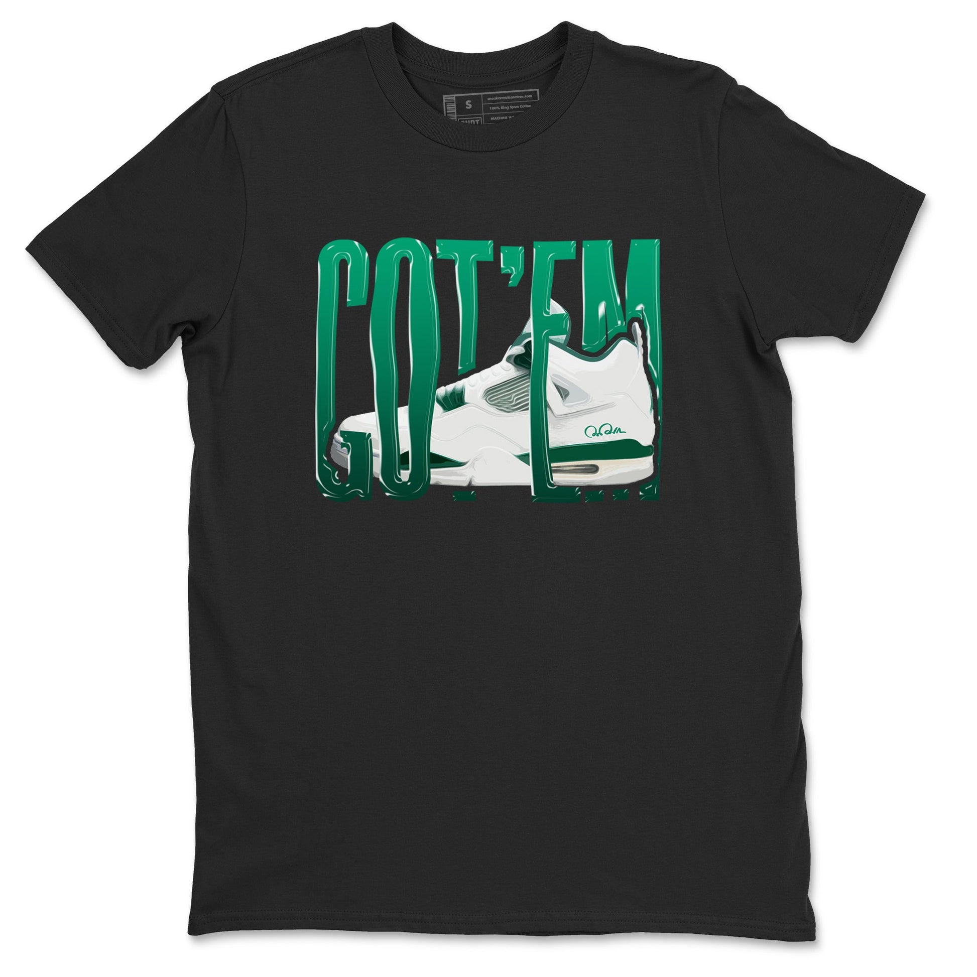 4s Oxidized Green shirts to match jordans Wiggling Gotem sneaker match tees Air Jordan 4 Oxidized Green SNRT Sneaker Tees streetwear brand Black 2 unisex cotton tee