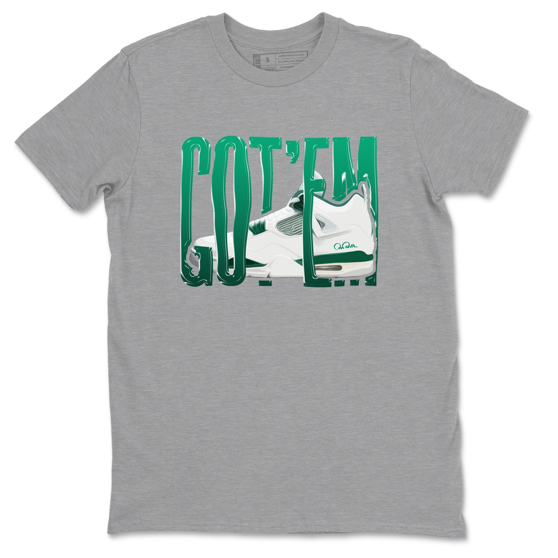 4s Oxidized Green shirts to match jordans Wiggling Gotem sneaker match tees Air Jordan 4 Oxidized Green SNRT Sneaker Tees streetwear brand Heather Grey 2 unisex cotton tee