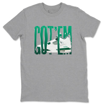 4s Oxidized Green shirts to match jordans Wiggling Gotem sneaker match tees Air Jordan 4 Oxidized Green SNRT Sneaker Tees streetwear brand Heather Grey 2 unisex cotton tee