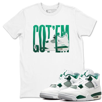 4s Oxidized Green shirts to match jordans Wiggling Gotem sneaker match tees Air Jordan 4 Oxidized Green SNRT Sneaker Tees streetwear brand White 1 unisex cotton tee