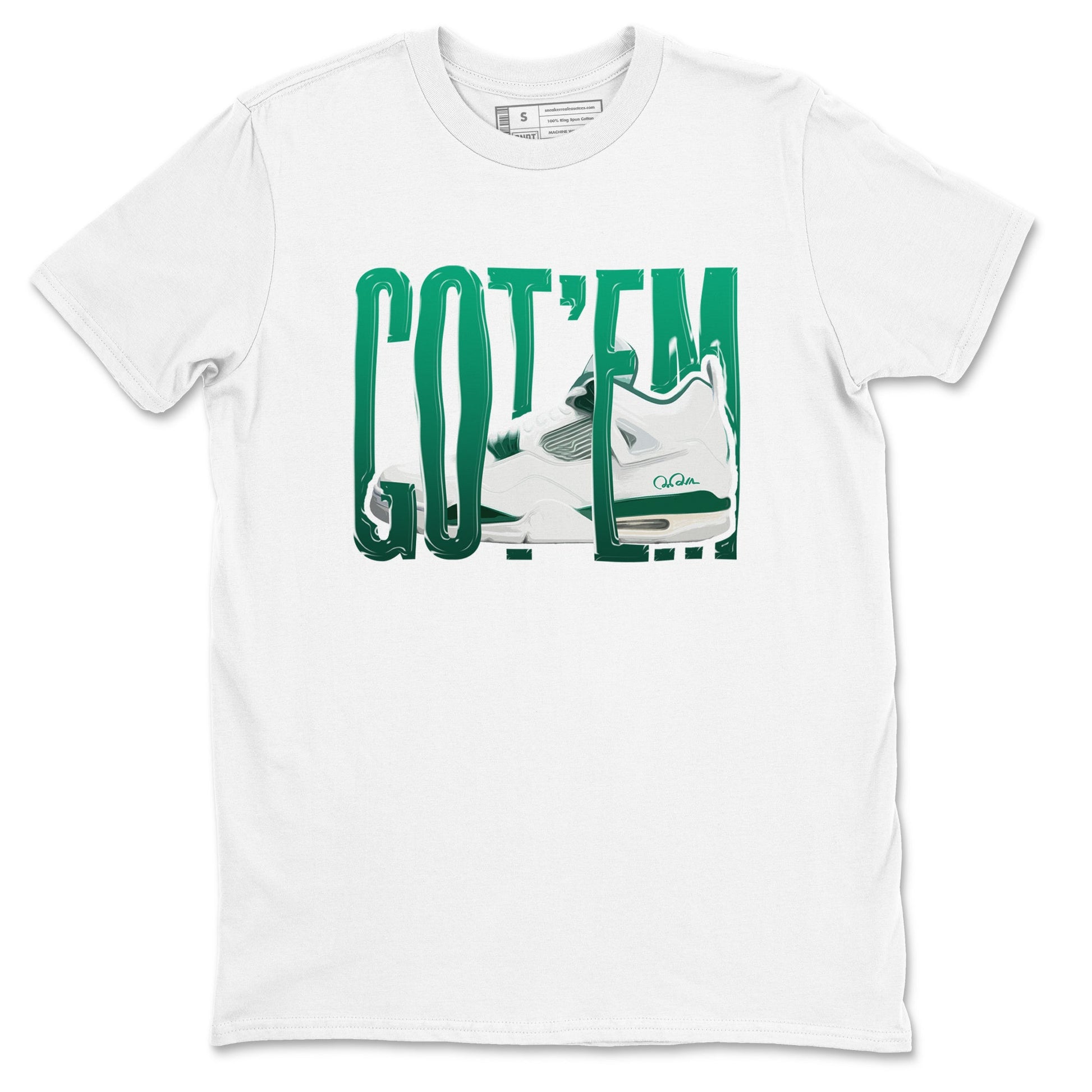 4s Oxidized Green shirts to match jordans Wiggling Gotem sneaker match tees Air Jordan 4 Oxidized Green SNRT Sneaker Tees streetwear brand White 2 unisex cotton tee