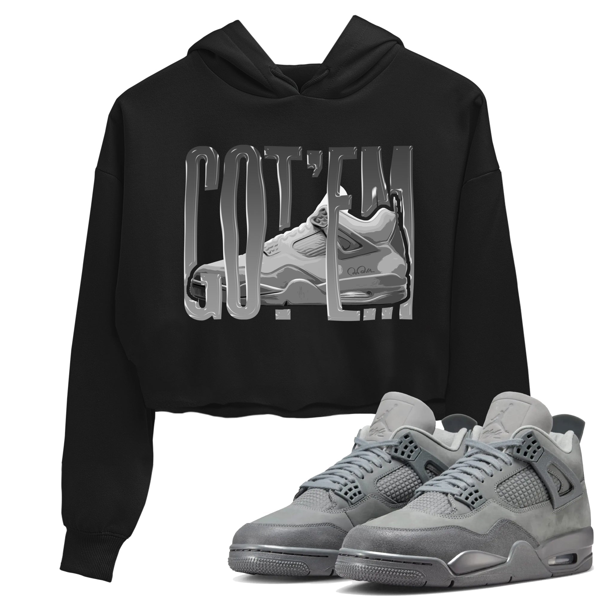 4s Wet Cement shirts to match jordans Wiggling Gotem sneaker match tees Air Jordan 4 SE Wet Cement SNRT Sneaker Release Tees unisex cotton Black 1 Crop Shirts