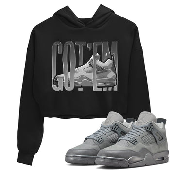 4s Wet Cement shirts to match jordans Wiggling Gotem sneaker match tees Air Jordan 4 SE Wet Cement SNRT Sneaker Release Tees unisex cotton Black 1 Crop Shirts