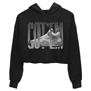 4s Wet Cement shirts to match jordans Wiggling Gotem sneaker match tees Air Jordan 4 SE Wet Cement SNRT Sneaker Release Tees unisex cotton Black 2 Crop Shirts