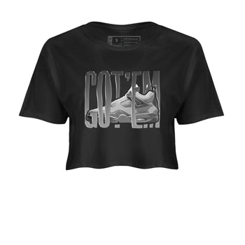 4s Wet Cement shirts to match jordans Wiggling Gotem sneaker match tees Air Jordan 4 SE Wet Cement SNRT Sneaker Release Tees unisex cotton Black 2 Crop Shirts