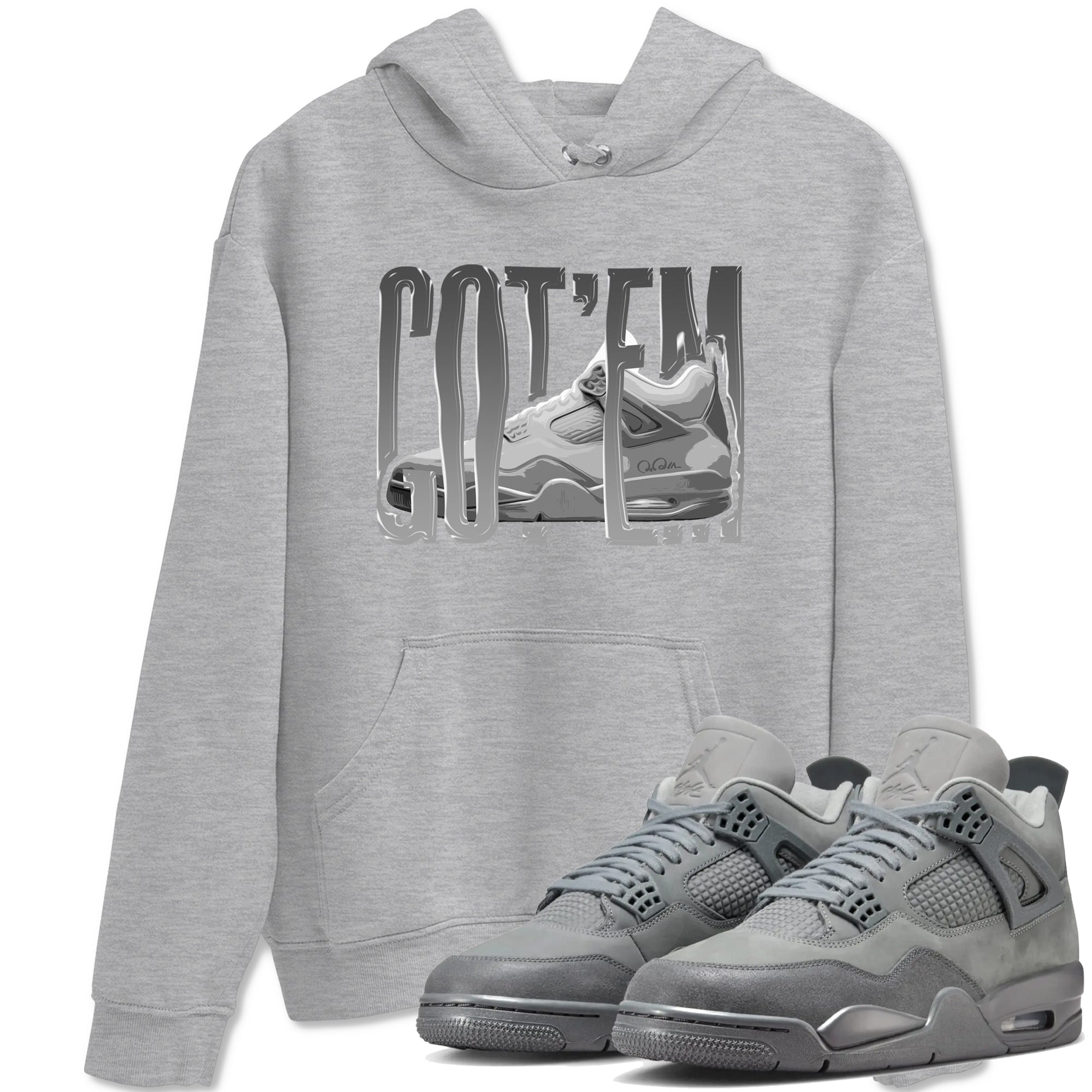 4s Wet Cement shirts to match jordans Wiggling Gotem sneaker match tees Air Jordan 4 SE Wet Cement SNRT Sneaker Release Tees unisex cotton Heather Grey 1 crew neck shirts