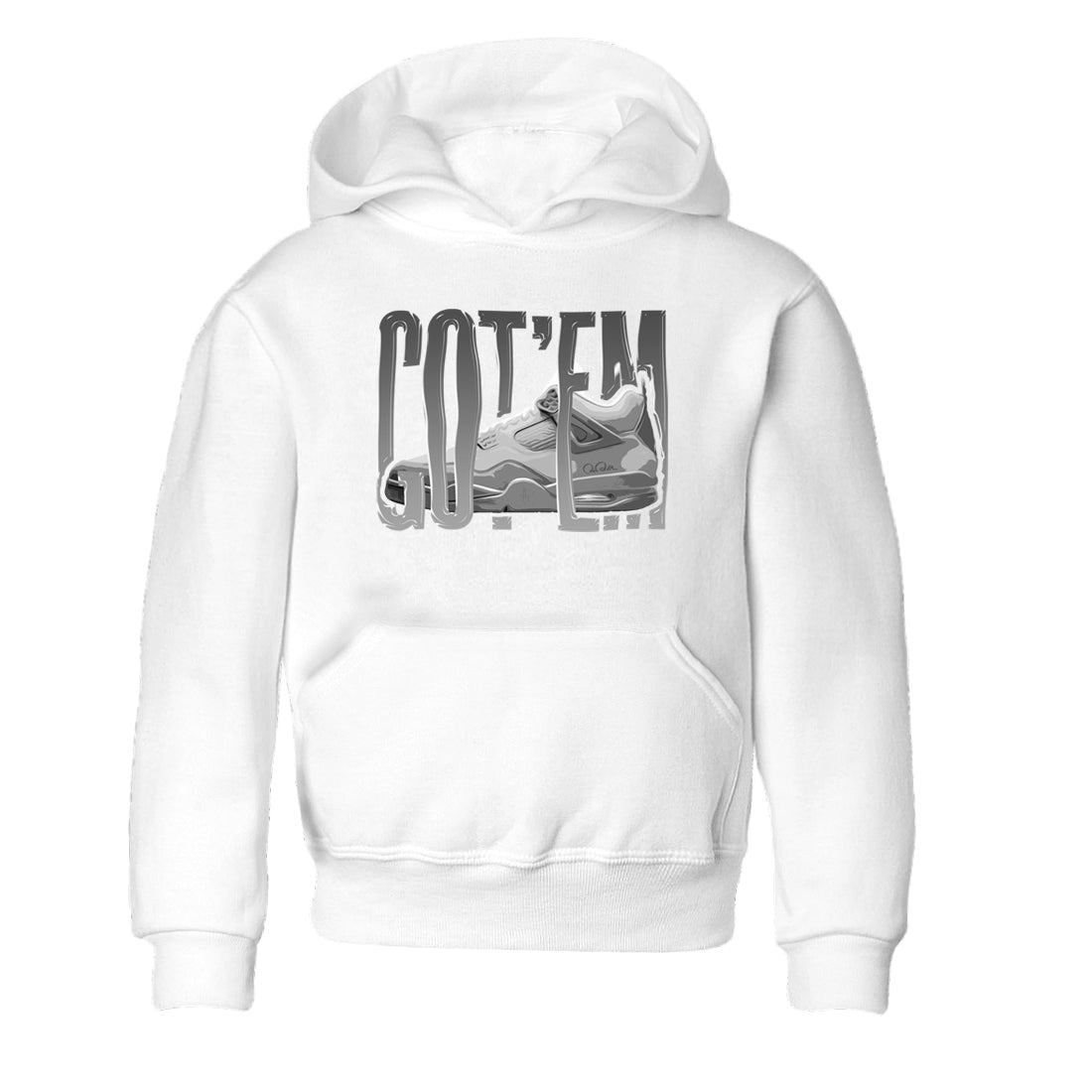 4s Wet Cement shirts to match jordans Wiggling Gotem sneaker match tees Air Jordan 4 SE Wet Cement SNRT Sneaker Release Tees Youth Baby White 2 crew neck shirts