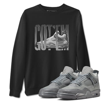 4s Wet Cement shirts to match jordans Wiggling Gotem sneaker match tees Air Jordan 4 SE Wet Cement SNRT Sneaker Release Tees unisex cotton Black 1 crew neck shirts