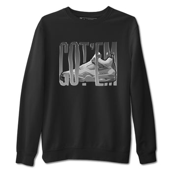 4s Wet Cement shirts to match jordans Wiggling Gotem sneaker match tees Air Jordan 4 SE Wet Cement SNRT Sneaker Release Tees unisex cotton Black 2 crew neck shirts
