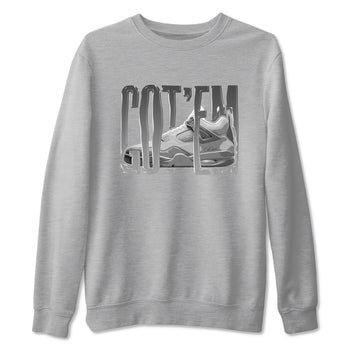 4s Wet Cement shirts to match jordans Wiggling Gotem sneaker match tees Air Jordan 4 SE Wet Cement SNRT Sneaker Release Tees unisex cotton Heather Grey 2 crew neck shirts