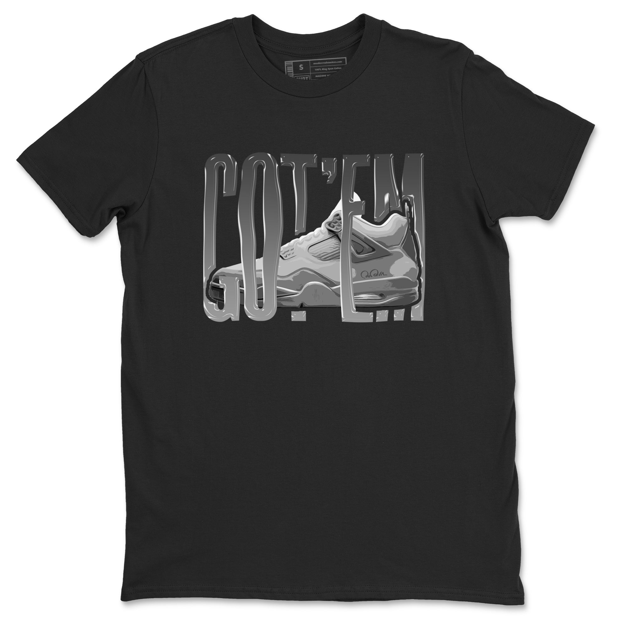 4s Wet Cement shirts to match jordans Wiggling Gotem sneaker match tees Air Jordan 4 SE Wet Cement SNRT Sneaker Release Tees unisex cotton Black 2 crew neck shirts