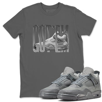 4s Wet Cement shirts to match jordans Wiggling Gotem sneaker match tees Air Jordan 4 SE Wet Cement SNRT Sneaker Release Tees unisex cotton Cool Grey 1 crew neck shirts