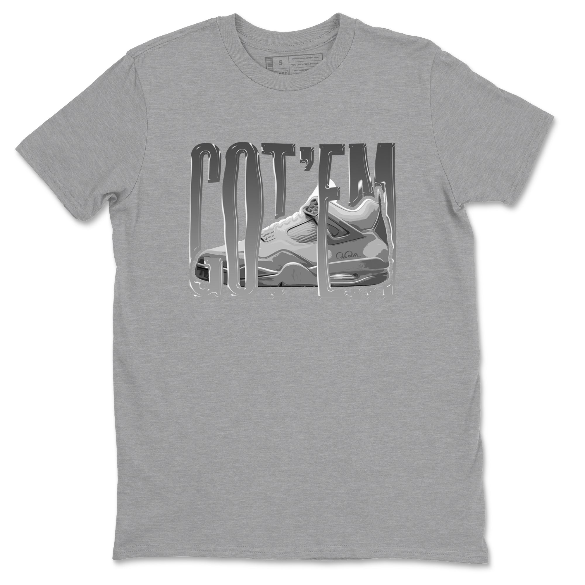 4s Wet Cement shirts to match jordans Wiggling Gotem sneaker match tees Air Jordan 4 SE Wet Cement SNRT Sneaker Release Tees unisex cotton Heather Grey 2 crew neck shirts