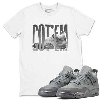 4s Wet Cement shirts to match jordans Wiggling Gotem sneaker match tees Air Jordan 4 SE Wet Cement SNRT Sneaker Release Tees unisex cotton White 1 crew neck shirts