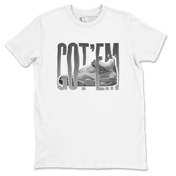 4s Wet Cement shirts to match jordans Wiggling Gotem sneaker match tees Air Jordan 4 SE Wet Cement SNRT Sneaker Release Tees unisex cotton White 2 crew neck shirts