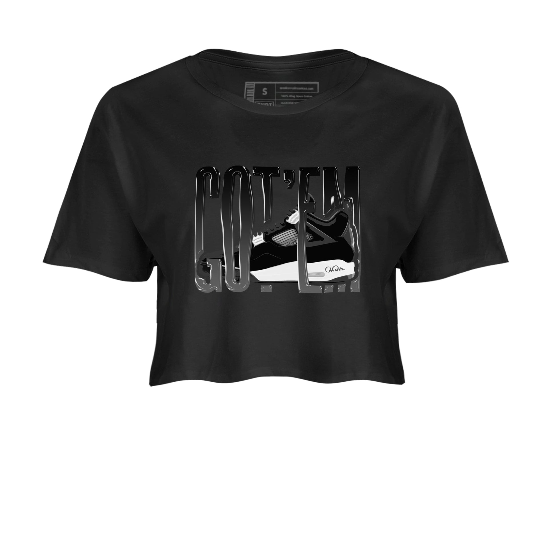 4s White Thunder shirts to match jordans Wiggling Gotem sneaker match tees Air Jordan 4 White Thunder SNRT Sneaker Release Tees unisex cotton Black 2 Crop Shirts