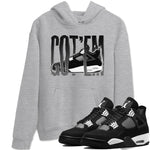 4s White Thunder shirts to match jordans Wiggling Gotem sneaker match tees Air Jordan 4 White Thunder SNRT Sneaker Release Tees unisex cotton Heather Grey 1 crew neck shirts