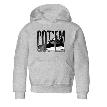 4s White Thunder shirts to match jordans Wiggling Gotem sneaker match tees Air Jordan 4 White Thunder SNRT Sneaker Release Tees Youth Baby Heather Grey 2 crew neck shirts