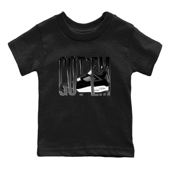 4s White Thunder shirts to match jordans Wiggling Gotem sneaker match tees Air Jordan 4 White Thunder SNRT Sneaker Release Tees Youth Baby Black 2 crew neck shirts