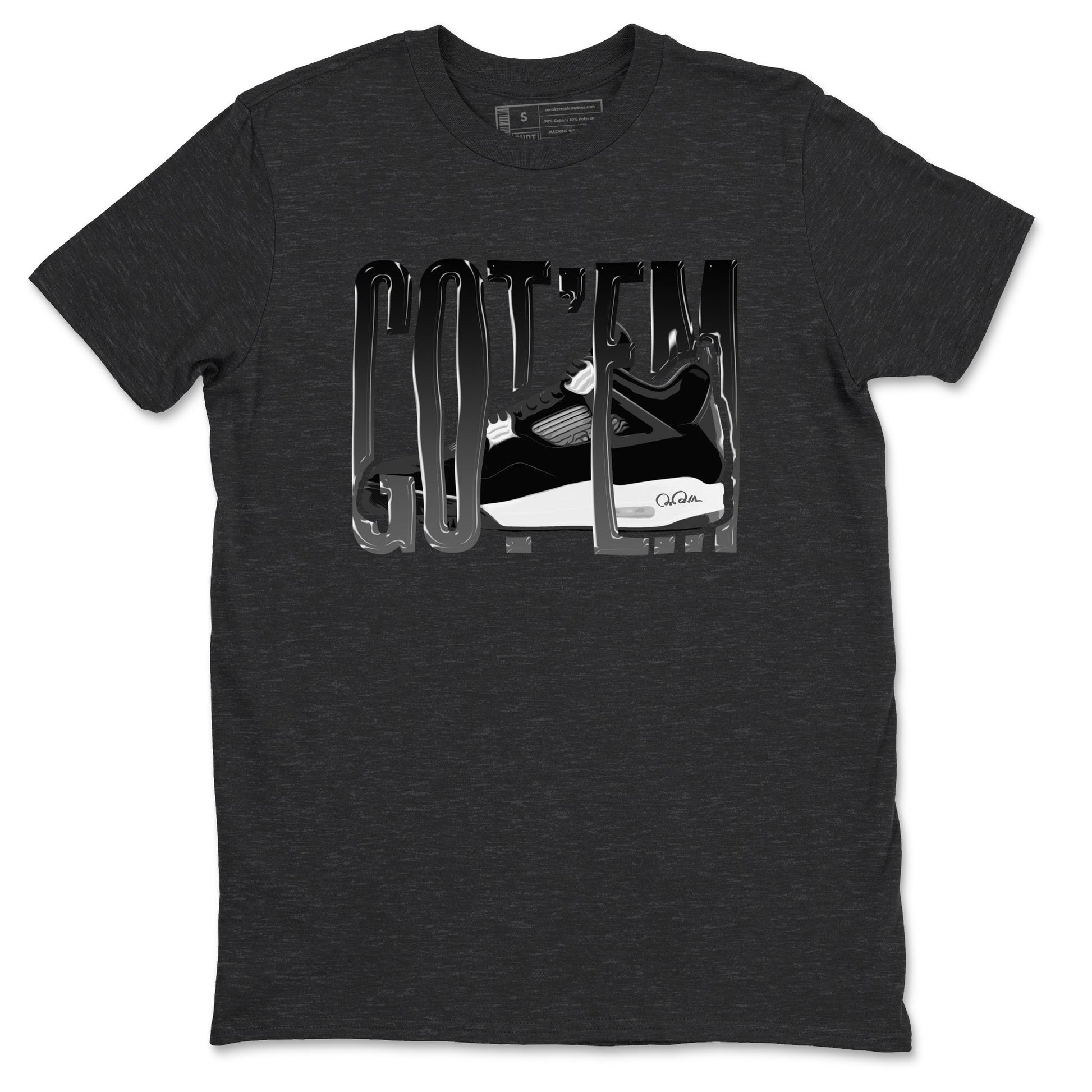 4s White Thunder shirts to match jordans Wiggling Gotem sneaker match tees Air Jordan 4 White Thunder SNRT Sneaker Release Tees unisex cotton Charcoal Heather 2 crew neck shirts