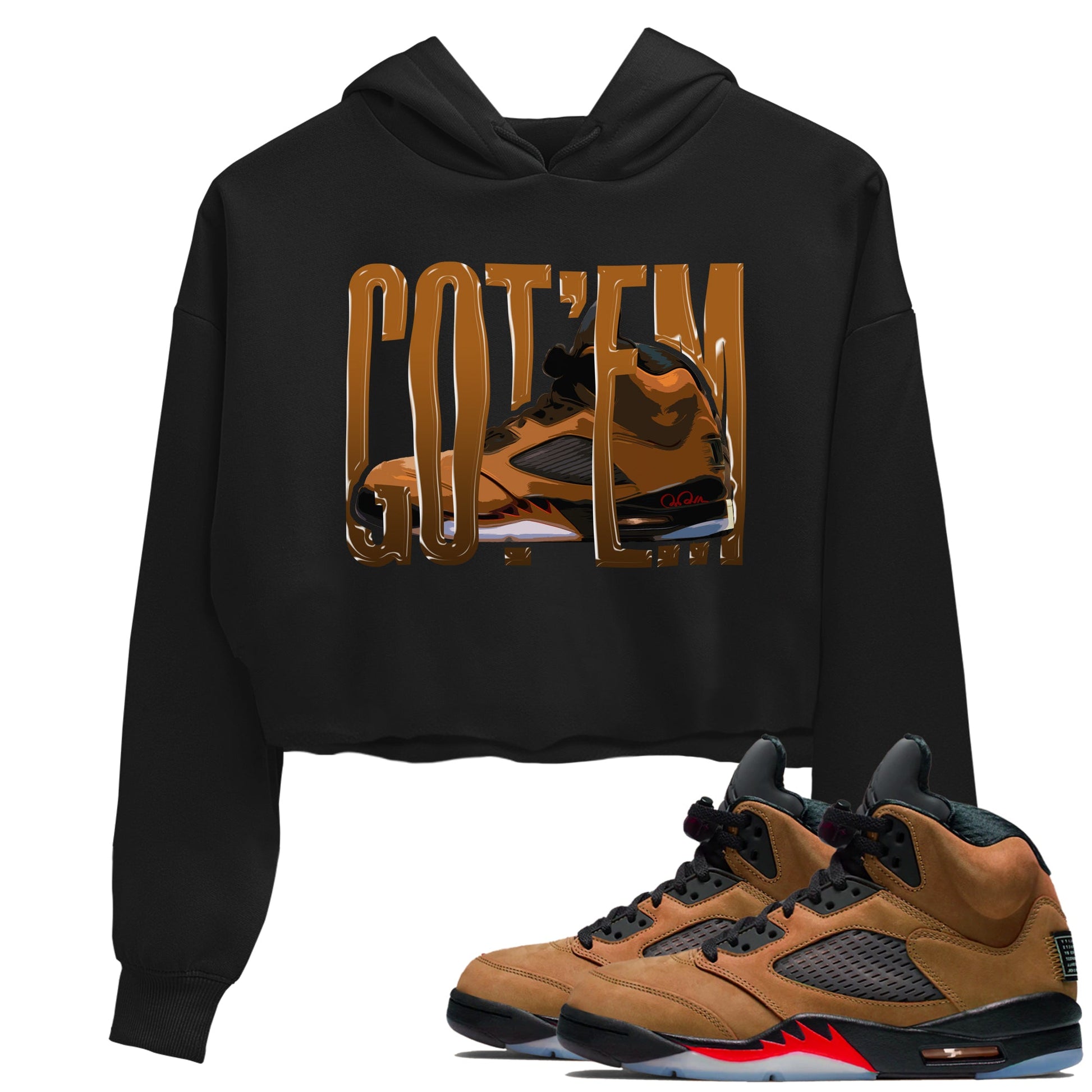 5s Archaeo Brown shirts to match jordans Wiggling Gotem sneaker match tees Air Jordan 5 Archaeo Brown match shoes to clothes SNRT Sneaker Tees unisex cotton Black 1 crop tee