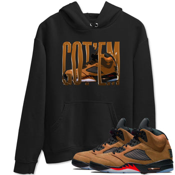 5s Archaeo Brown shirts to match jordans Wiggling Gotem sneaker match tees Air Jordan 5 Archaeo Brown match shoes to clothes SNRT Sneaker Tees unisex cotton Black 1 shirts