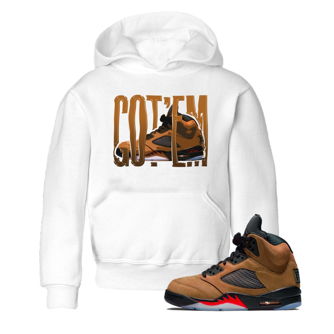 5s Archaeo Brown shirts to match jordans Wiggling Gotem sneaker match tees Air Jordan 5 Archaeo Brown match shoes to clothes SNRT Sneaker Tees Youth Baby White 1 tee