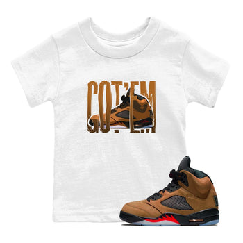 5s Archaeo Brown shirts to match jordans Wiggling Gotem sneaker match tees Air Jordan 5 Archaeo Brown match shoes to clothes SNRT Sneaker Tees Youth Baby White 1 tee