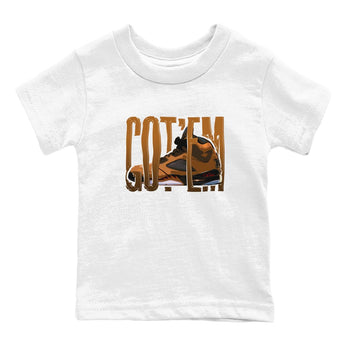 5s Archaeo Brown shirts to match jordans Wiggling Gotem sneaker match tees Air Jordan 5 Archaeo Brown match shoes to clothes SNRT Sneaker Tees Youth Baby White 2 tee
