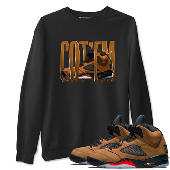 5s Archaeo Brown shirts to match jordans Wiggling Gotem sneaker match tees Air Jordan 5 Archaeo Brown match shoes to clothes SNRT Sneaker Tees unisex cotton Black 1 shirts