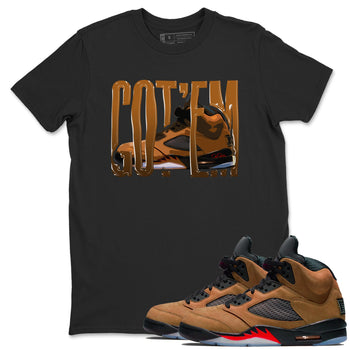 5s Archaeo Brown shirts to match jordans Wiggling Gotem sneaker match tees Air Jordan 5 Archaeo Brown match shoes to clothes SNRT Sneaker Tees unisex cotton Black 1 shirts