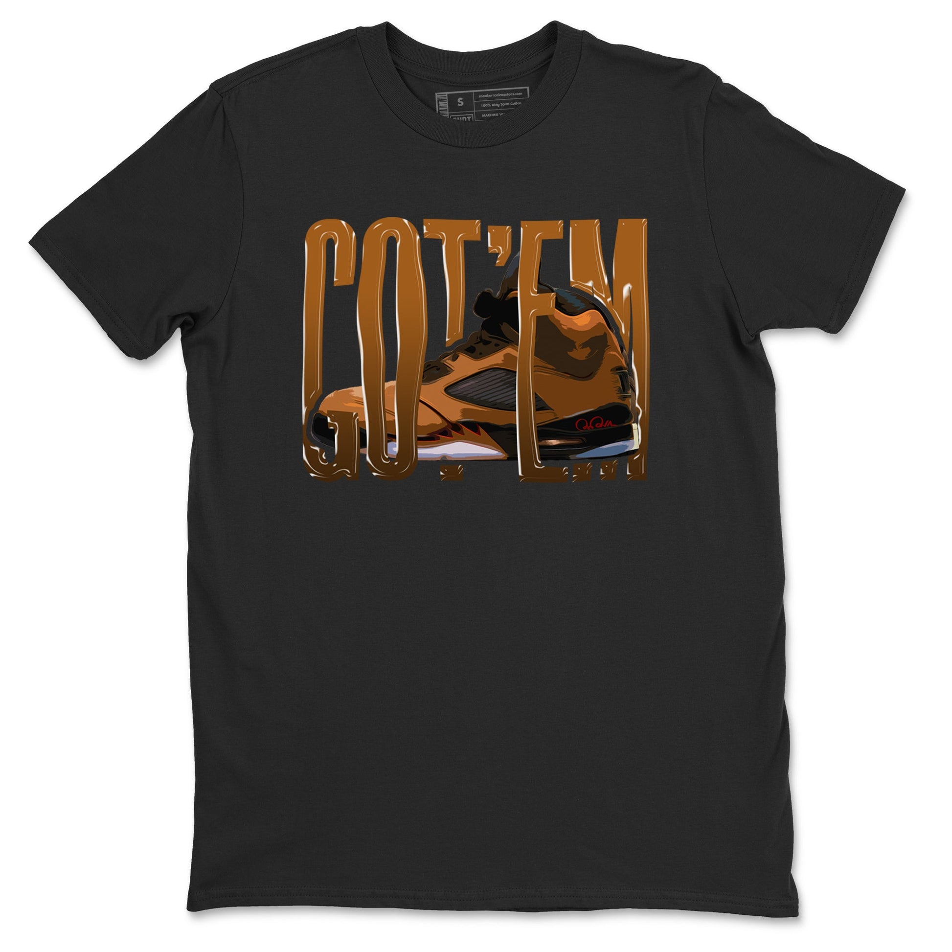 5s Archaeo Brown shirts to match jordans Wiggling Gotem sneaker match tees Air Jordan 5 Archaeo Brown match shoes to clothes SNRT Sneaker Tees unisex cotton Black 2 shirts
