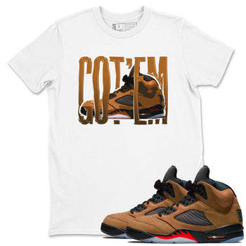 5s Archaeo Brown shirts to match jordans Wiggling Gotem sneaker match tees Air Jordan 5 Archaeo Brown match shoes to clothes SNRT Sneaker Tees unisex cotton White 1 shirts