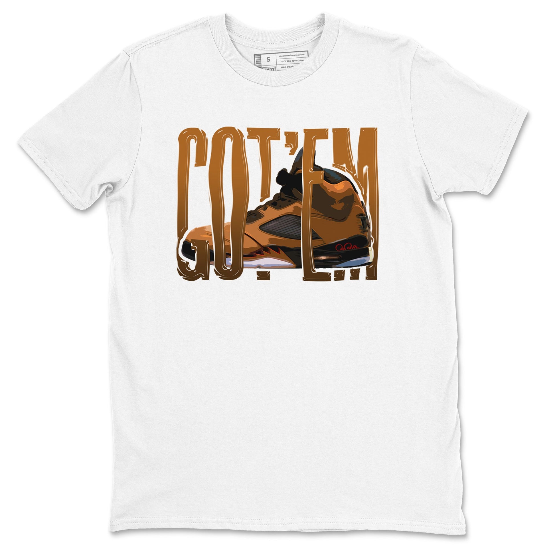 5s Archaeo Brown shirts to match jordans Wiggling Gotem sneaker match tees Air Jordan 5 Archaeo Brown match shoes to clothes SNRT Sneaker Tees unisex cotton White 2 shirts