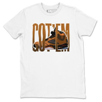 5s Archaeo Brown shirts to match jordans Wiggling Gotem sneaker match tees Air Jordan 5 Archaeo Brown match shoes to clothes SNRT Sneaker Tees unisex cotton White 2 shirts