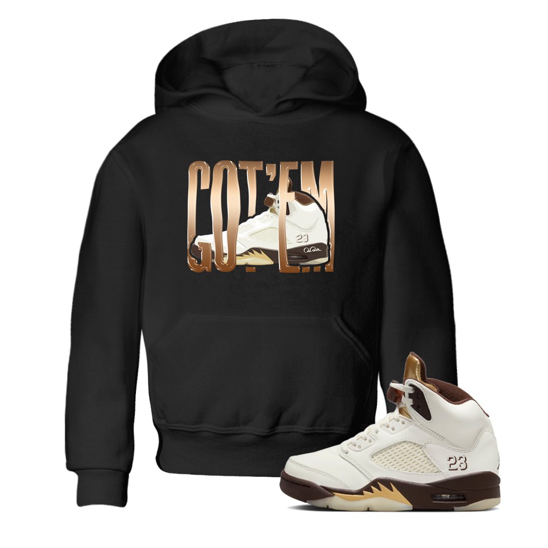 5s Golden Ticket shirts to match jordans Wiggling Gotem best t shirts to wear with jordans Air Jordan 5 Golden Ticket match shoes to clothes SNRT Sneaker Tees Youth Baby Black 1 tee