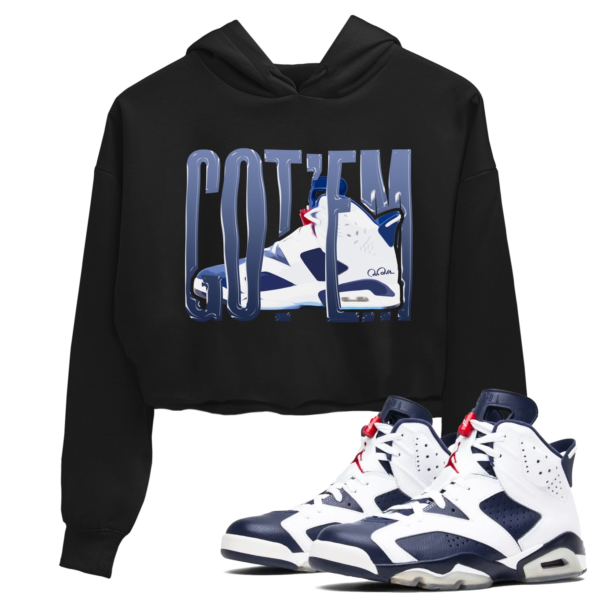 6s White And Midnight Navy shirts to match jordans Wiggling Gotem sneaker match tees Air Jordan 6 White And Midnight Navy SNRT Sneaker Tees streetwear brand Black 1 crop tee