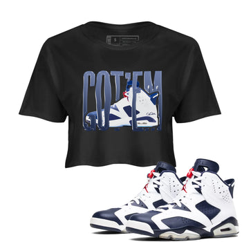 6s White And Midnight Navy shirts to match jordans Wiggling Gotem sneaker match tees Air Jordan 6 White And Midnight Navy SNRT Sneaker Tees streetwear brand Black 1 crop tee