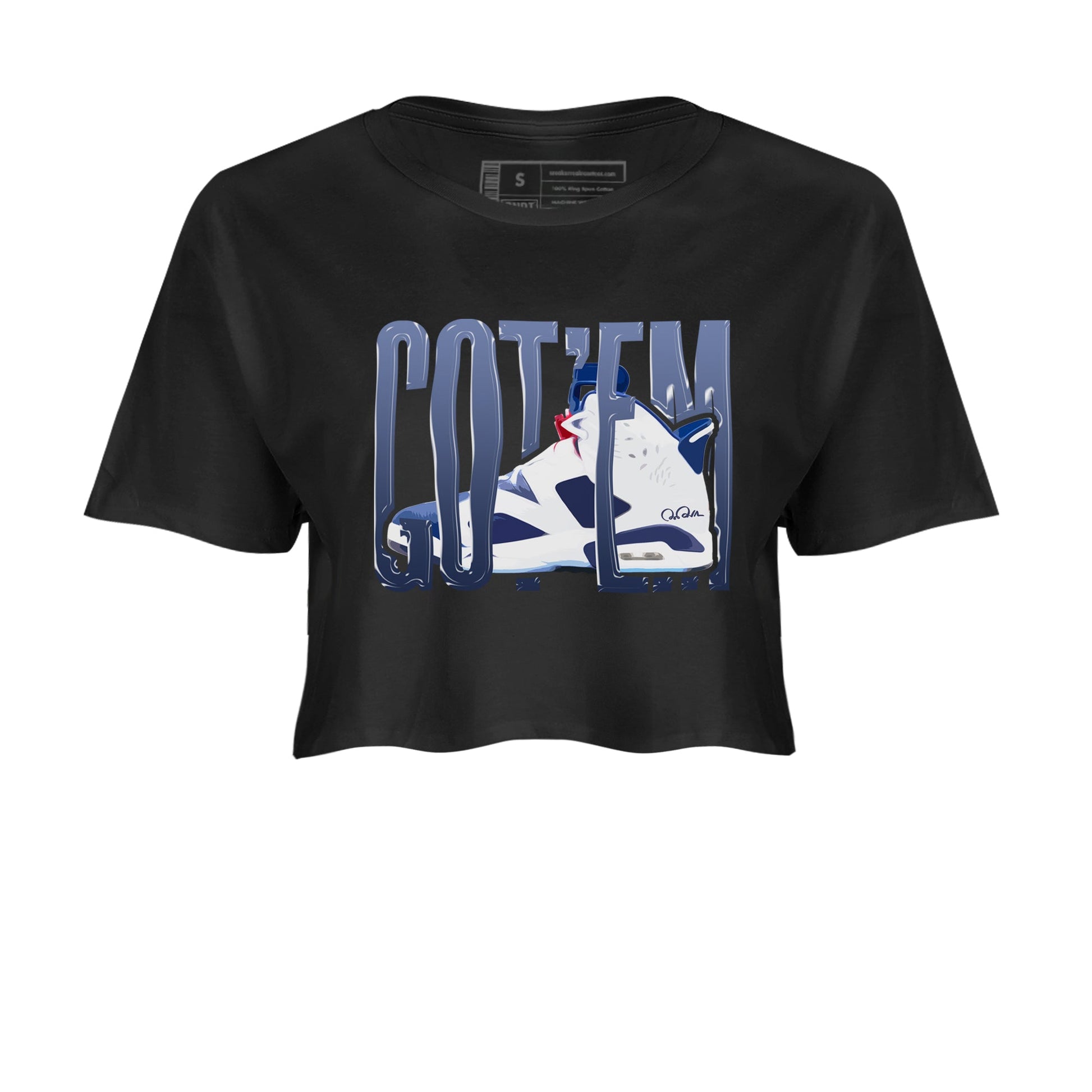 6s White And Midnight Navy shirts to match jordans Wiggling Gotem sneaker match tees Air Jordan 6 White And Midnight Navy SNRT Sneaker Tees streetwear brand Black 2 crop tee