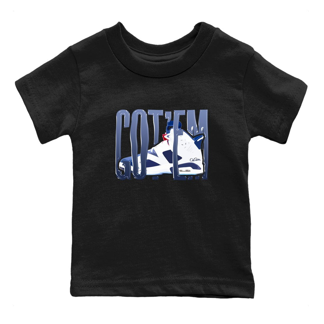6s White And Midnight Navy shirts to match jordans Wiggling Gotem sneaker match tees Air Jordan 6 White And Midnight Navy SNRT Sneaker Tees streetwear brand Baby and Youth Black 2 cotton tee
