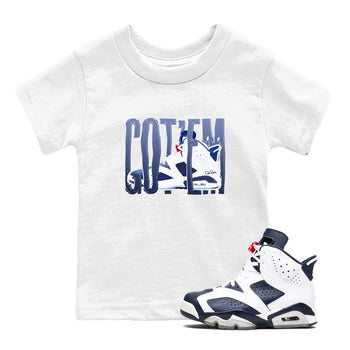 6s White And Midnight Navy shirts to match jordans Wiggling Gotem sneaker match tees Air Jordan 6 White And Midnight Navy SNRT Sneaker Tees streetwear brand Baby and Youth White 1 cotton tee