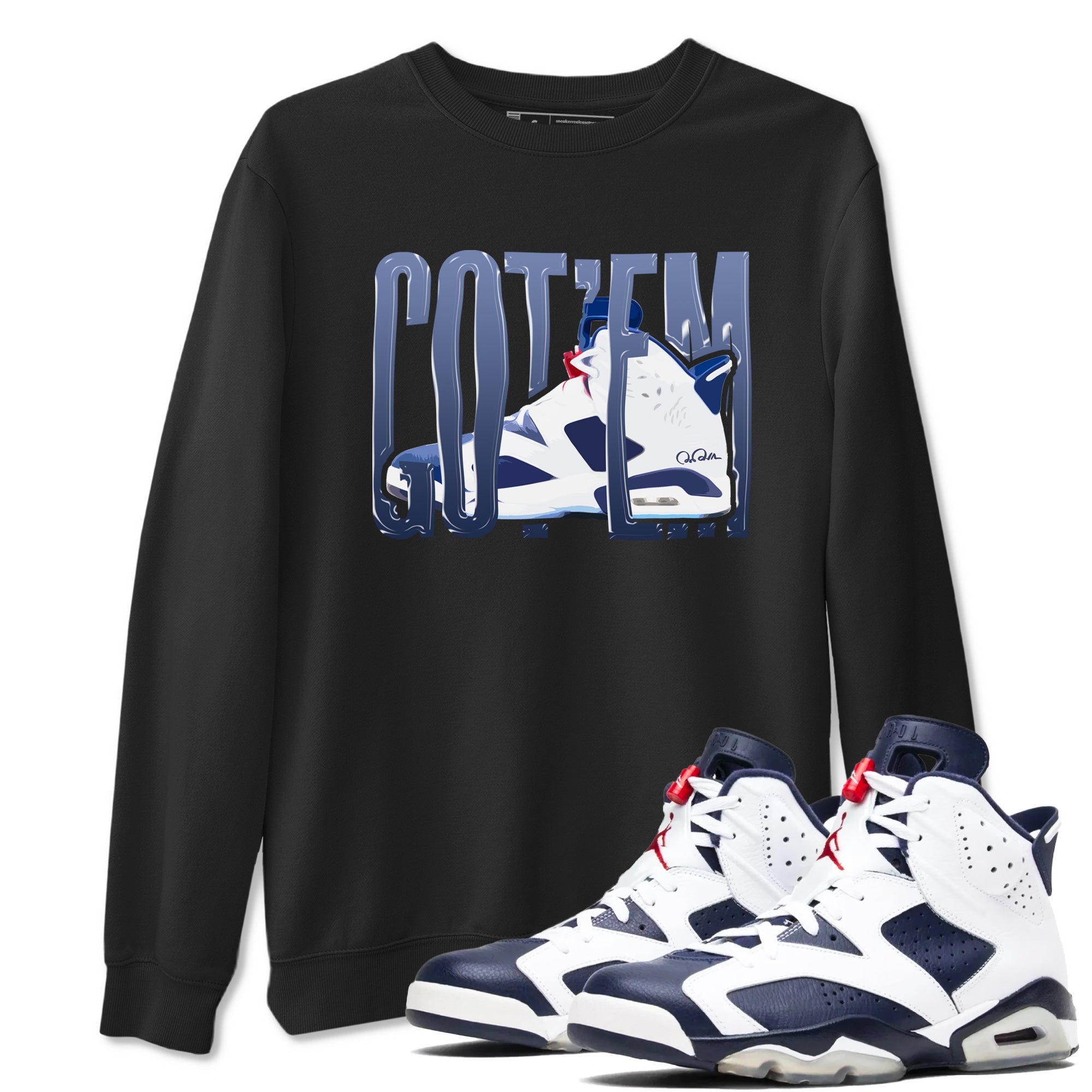 6s White And Midnight Navy shirts to match jordans Wiggling Gotem sneaker match tees Air Jordan 6 White And Midnight Navy SNRT Sneaker Tees streetwear brand Black 1 unisex cotton tee