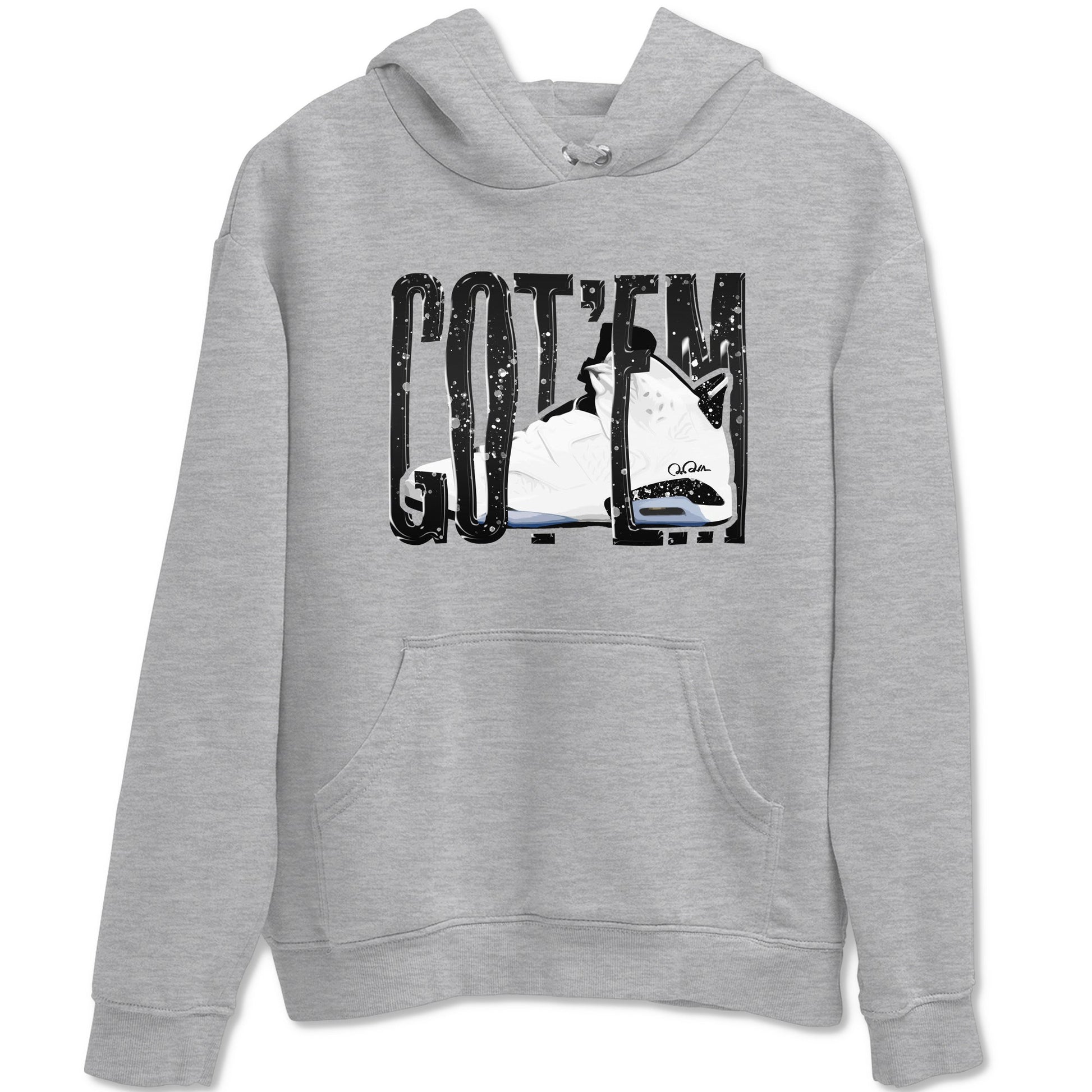 AJ6 White Black shirts to match jordans Wiggling Gotem sneaker match tees Air Jordan 6 White Black SNRT Sneaker Tees streetwear brand Heather Grey 2 unisex cotton tee