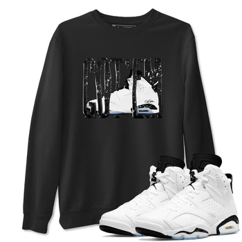 AJ6 White Black shirts to match jordans Wiggling Gotem sneaker match tees Air Jordan 6 White Black SNRT Sneaker Tees streetwear brand Black 1 unisex cotton tee