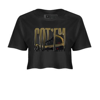 9s Olive shirts to match jordans Wiggling Gotem sneaker match tees Air Jordan 9 Olive match shoes to clothes SNRT Sneaker Tees unisex cotton Black 2 crop tee