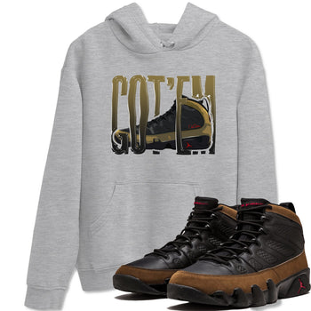 9s Olive shirts to match jordans Wiggling Gotem sneaker match tees Air Jordan 9 Olive match shoes to clothes SNRT Sneaker Tees unisex cotton Heather Grey 1 shirts