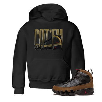 9s Olive shirts to match jordans Wiggling Gotem sneaker match tees Air Jordan 9 Olive match shoes to clothes SNRT Sneaker Tees Youth Baby Black 1 tee