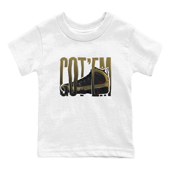 9s Olive shirts to match jordans Wiggling Gotem sneaker match tees Air Jordan 9 Olive match shoes to clothes SNRT Sneaker Tees Youth Baby White 2 tee