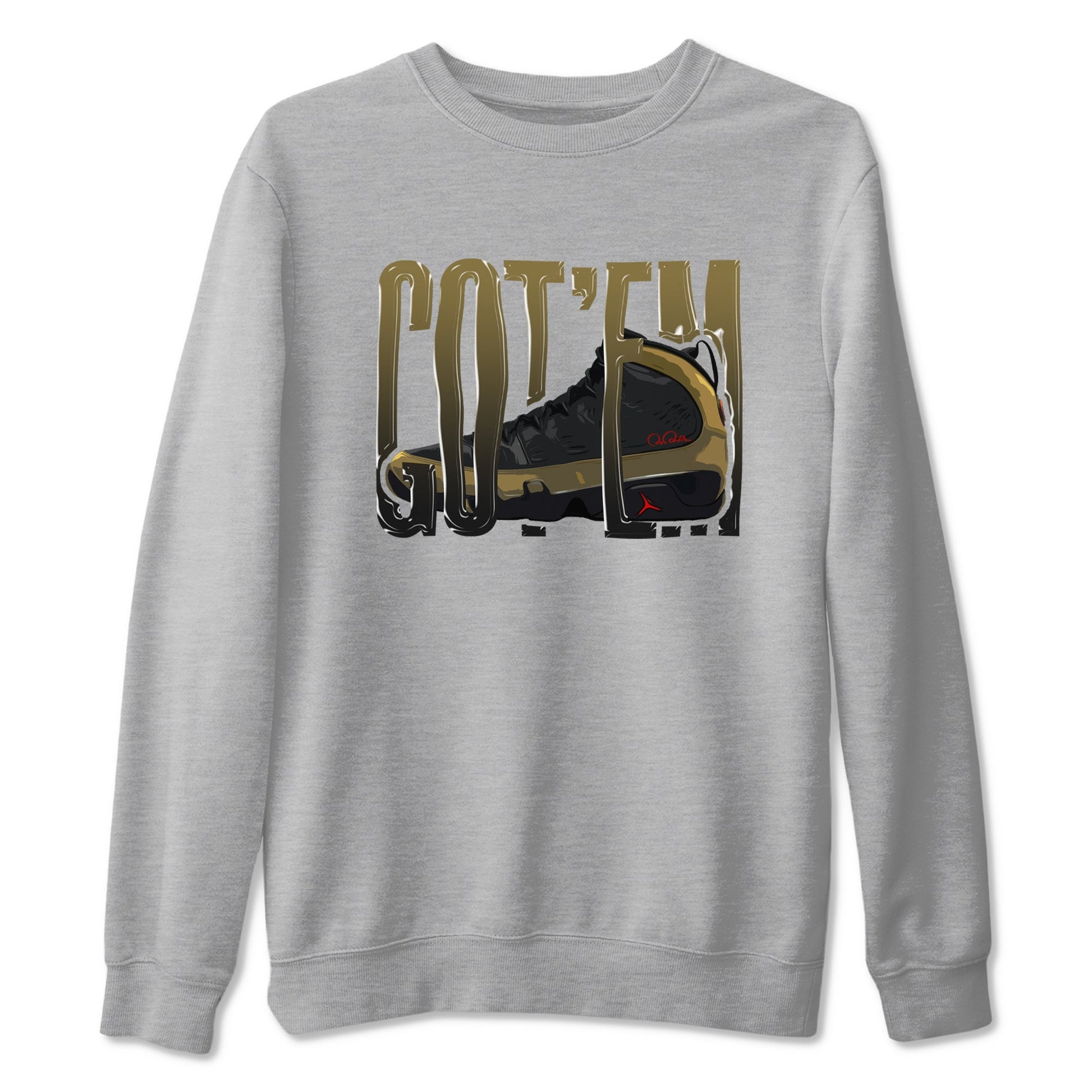 9s Olive shirts to match jordans Wiggling Gotem sneaker match tees Air Jordan 9 Olive match shoes to clothes SNRT Sneaker Tees unisex cotton Heather Grey 2 shirts